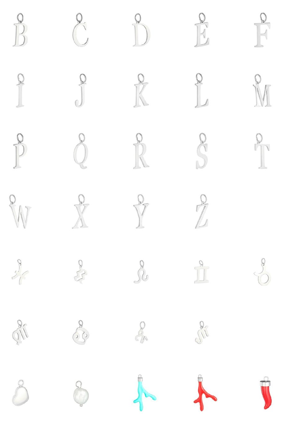 Display Set Chains &amp; Charms Plata Acero inoxidable Imagen2